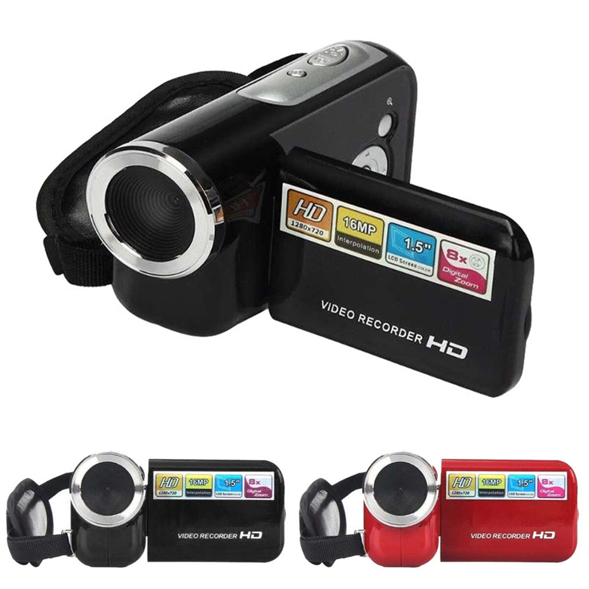 SOONHUA 2.0" Digital Video Camera 1080P HD Video Camera Camcorder 4x Digital Zoom Handheld Digital Cameras With LCD screen