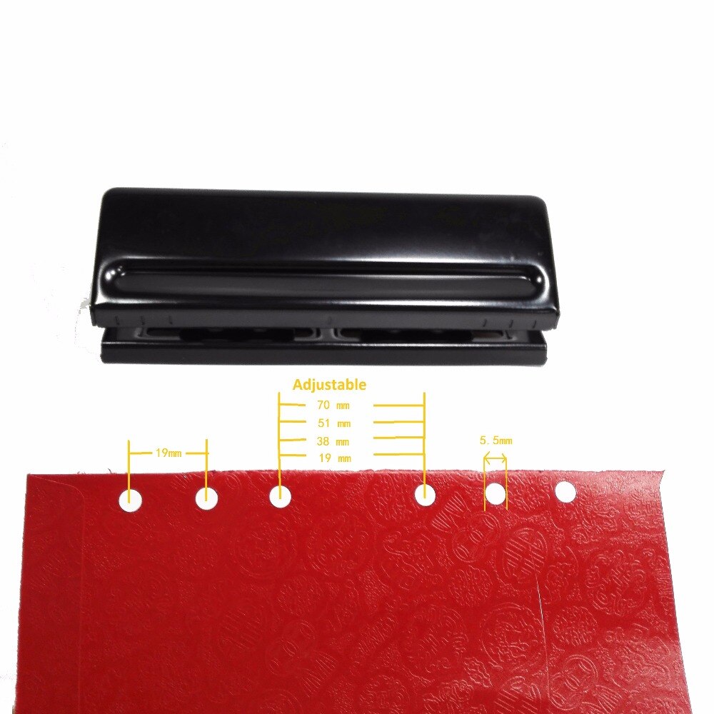 Adjustable 6-Hole Punch 6 Holes Punch Loose-leaf Handmade Adjustable DIY Punch Perfurador de Papel Perforadora Locher No.9170