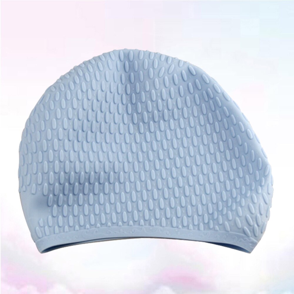 1pc Swimming Cap Durable Practical Useful Silicone Cap Long Hair Ear Protection Swim Caps Swim Pool Hat for Female Ladies