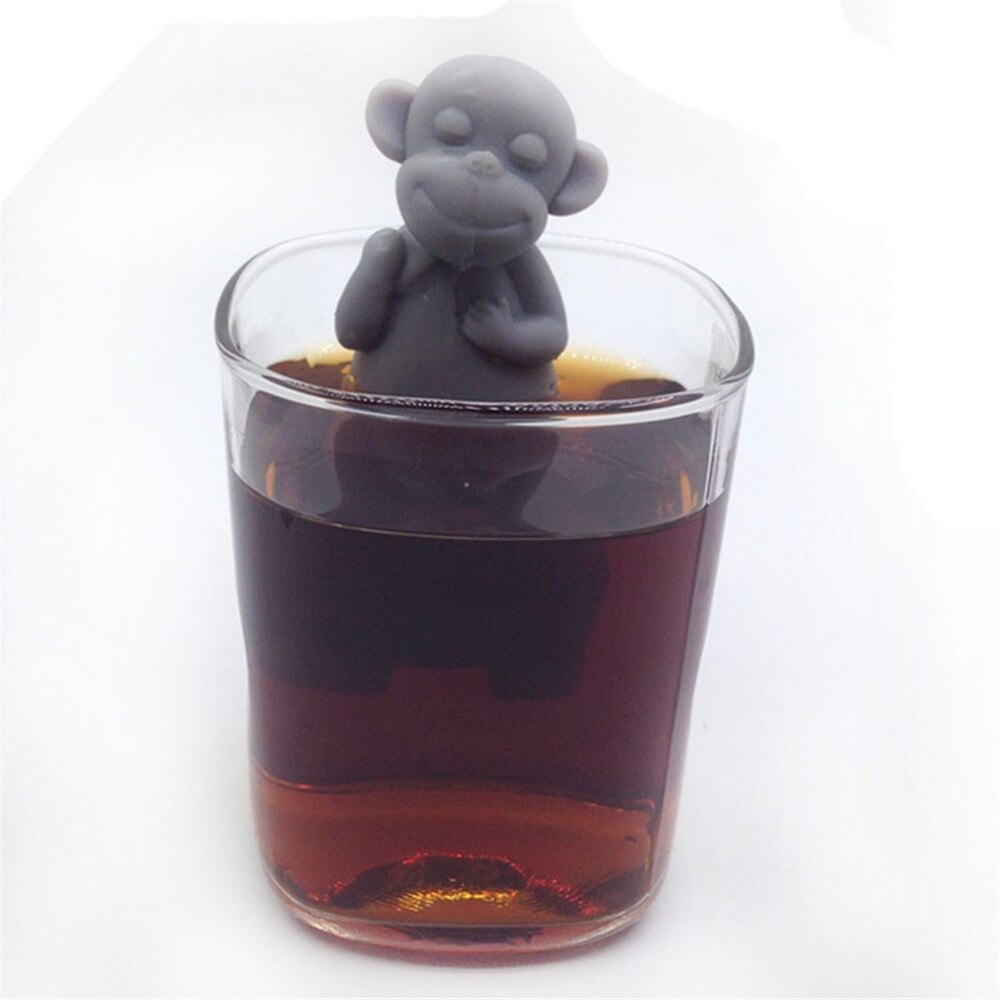 MOFUNYO Food-Grade Silicone Monkey Tea Infuser Loose Leaf Strainer Coffee Filter Diffuser