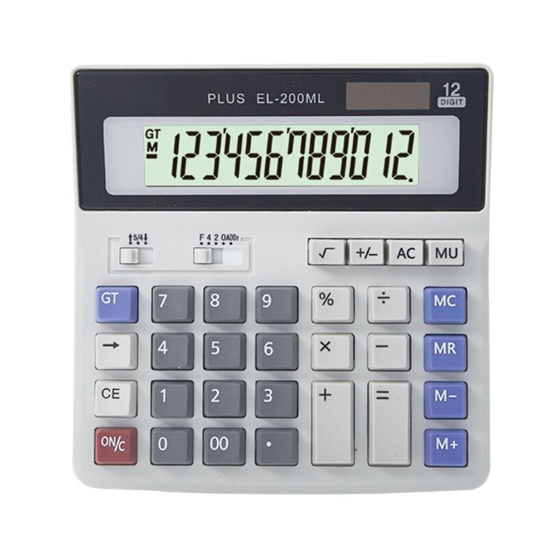 Calculator Electronic Office Calculator 12 Digits Large Buttons Calculator Multifunctional Calculator