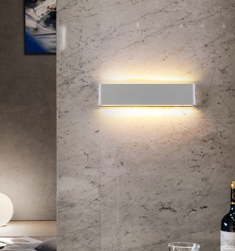 Moderne vandtæt udendørs 18w led væglampe  ip65 aluminium op og ned væglampe have veranda sconce lys 110v 220v zbw 0011