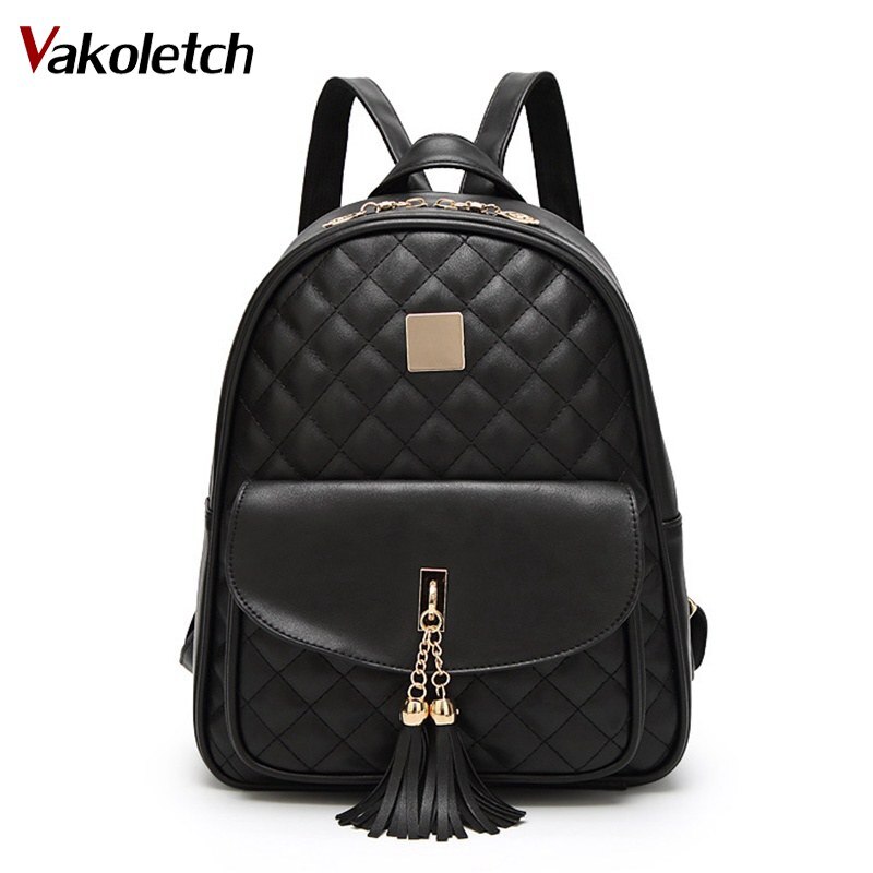 3 sets School Bags For Teenage Girls Women Backpack Leather Ladies Shoulder Bags book bag black Backpacks Bagpack KL130