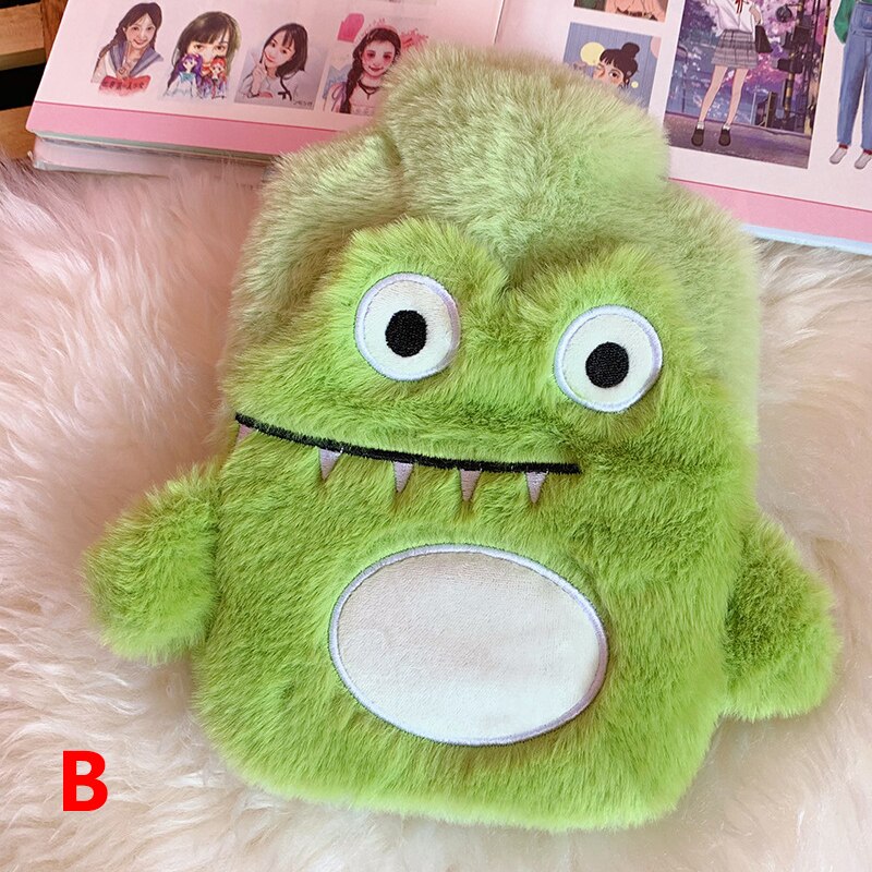 Japonais mignon dessin animé bouillotte hiver en peluche main plus chaude fille portable double couche petit sac d'injection d'eau: 02