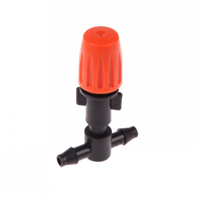 25 Set Automatische Sproeisysteem Mini Verstelbare Verneveling nozzle Irrigatie Drippers 360 Graden Emitter Drip System Oranje Nozzle