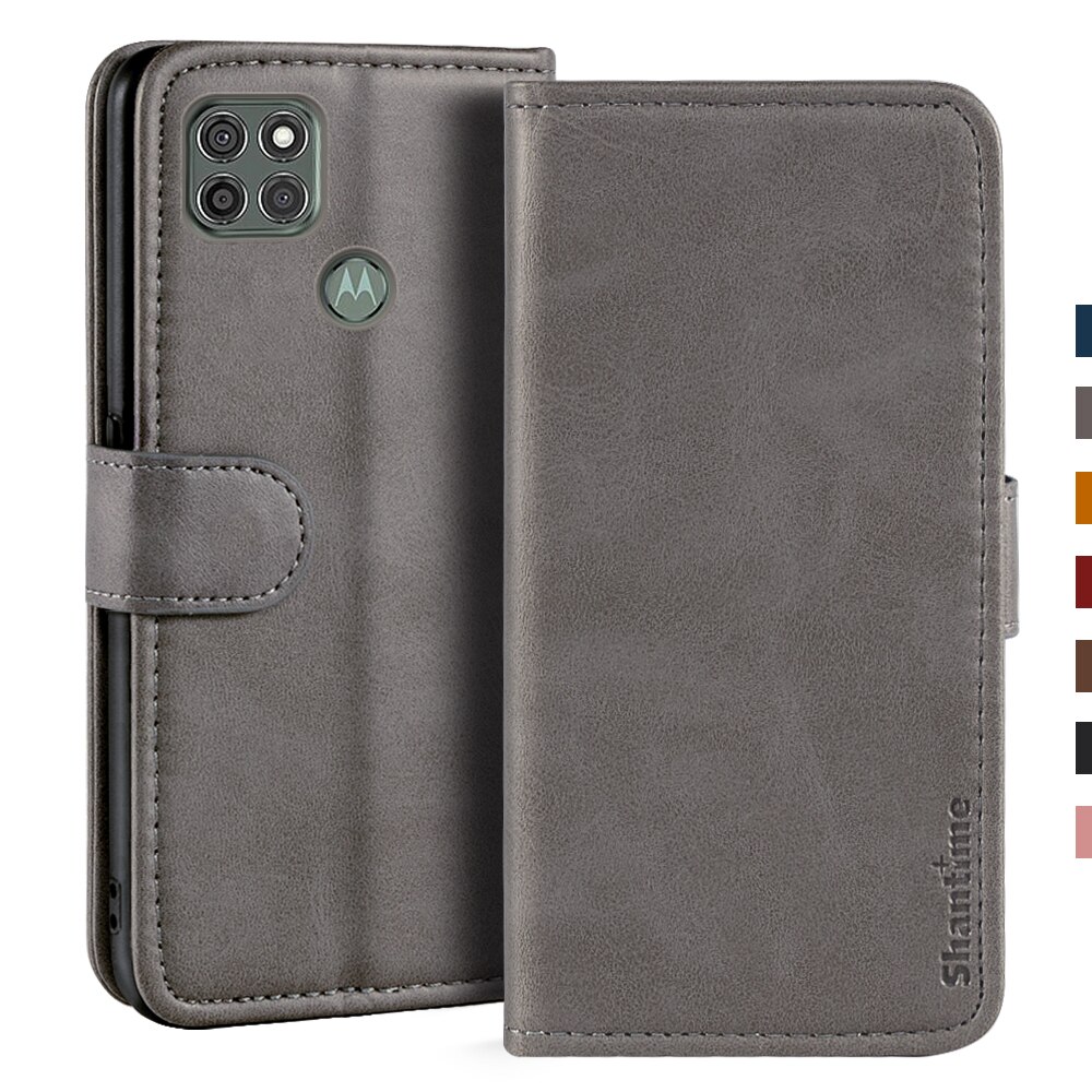 Case For Motorola Moto G9 Power Case Magnetic Wallet Leather Cover For Motorola Moto G9 Power Stand Coque Phone Cases: Grey