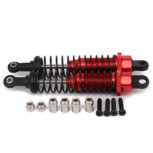 RCAWD Adjustable 80mm Alloy Aluminum Shock Absorber Damper For Rc Car 1/16 Traxxas Buggy Truck Hpi Hsp Losi Axial Tamiya Redcat: Red