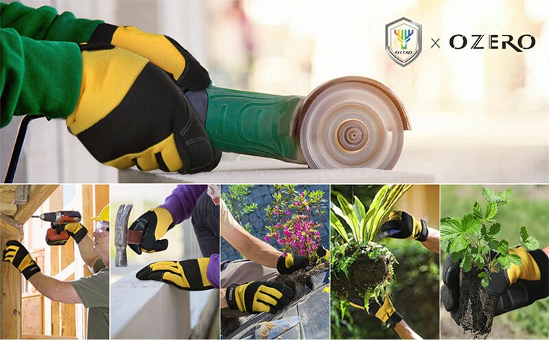 Ozero-Guantes De cuero Para motocicleta, protectores De manos Para el hogar con pantalla táctil, Para mecánica