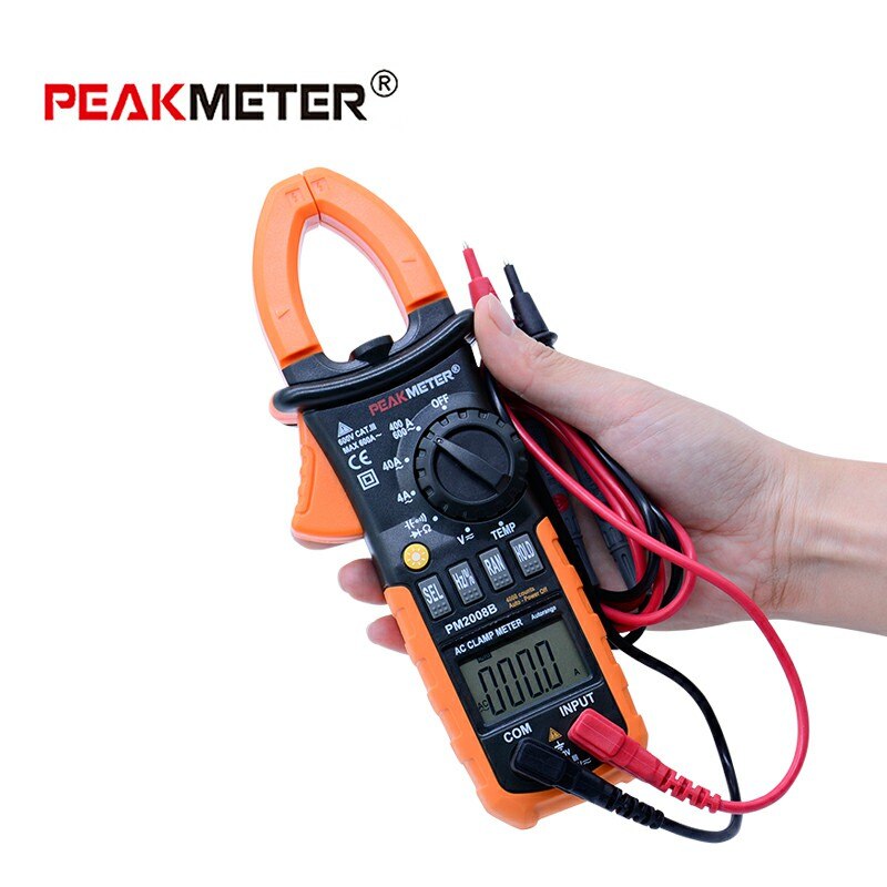 PEAKMETER PM2008B Autorange digital ac ampere meter clamp metro equal 4000 Counts