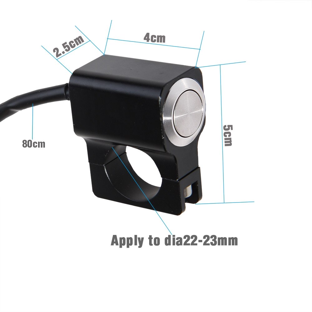 BOSMAA Motorcycle LED ON/OFF Fog light Switch 7/8" 22mm SpotLights battery kill Switch Waterproof Aluminum Brake Start Switch