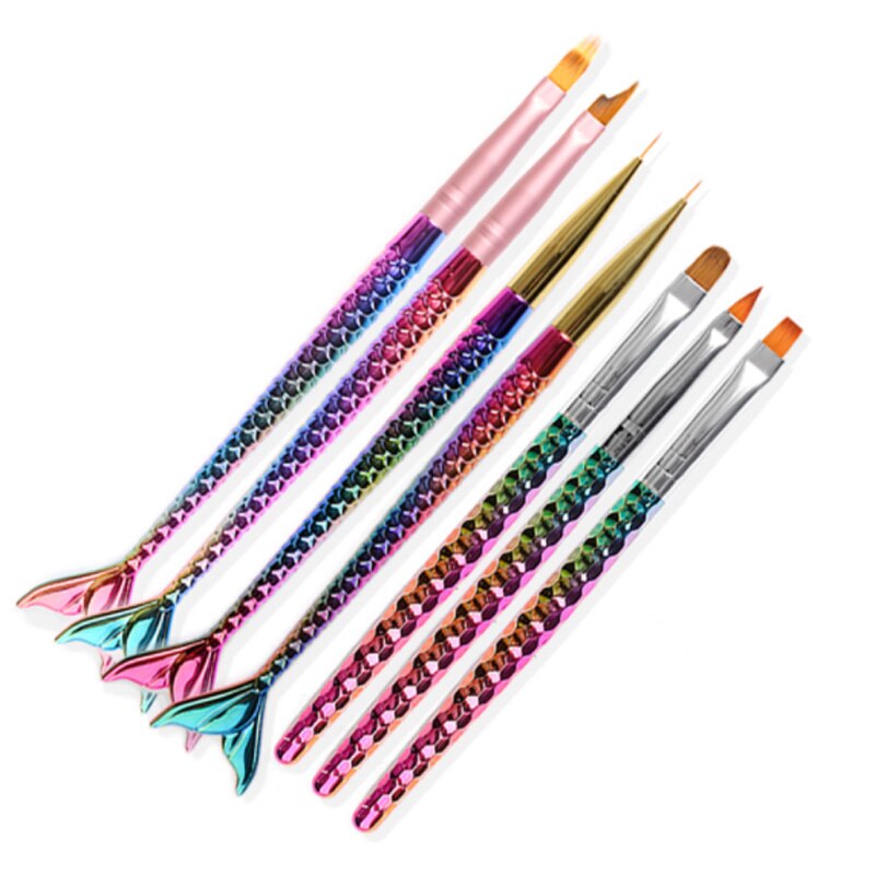 Navolution Gel Polnischen Nagel Pinsel Magie Farbe Allmählich Manikübetreffend Werkzeug Geschnitzt Gewinde Zeichnung Pinsel Stift Meerjungfrau Bleistift ho