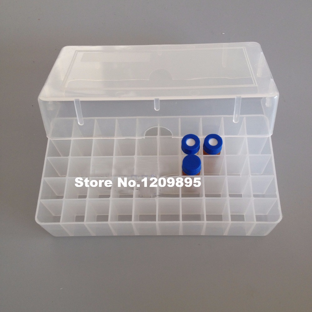 4pcs/lot 1.5m/2ml 50/80/100 cells Plastic Chromatographic sample bottle Storage box PP Cryogenic Storage Boxes