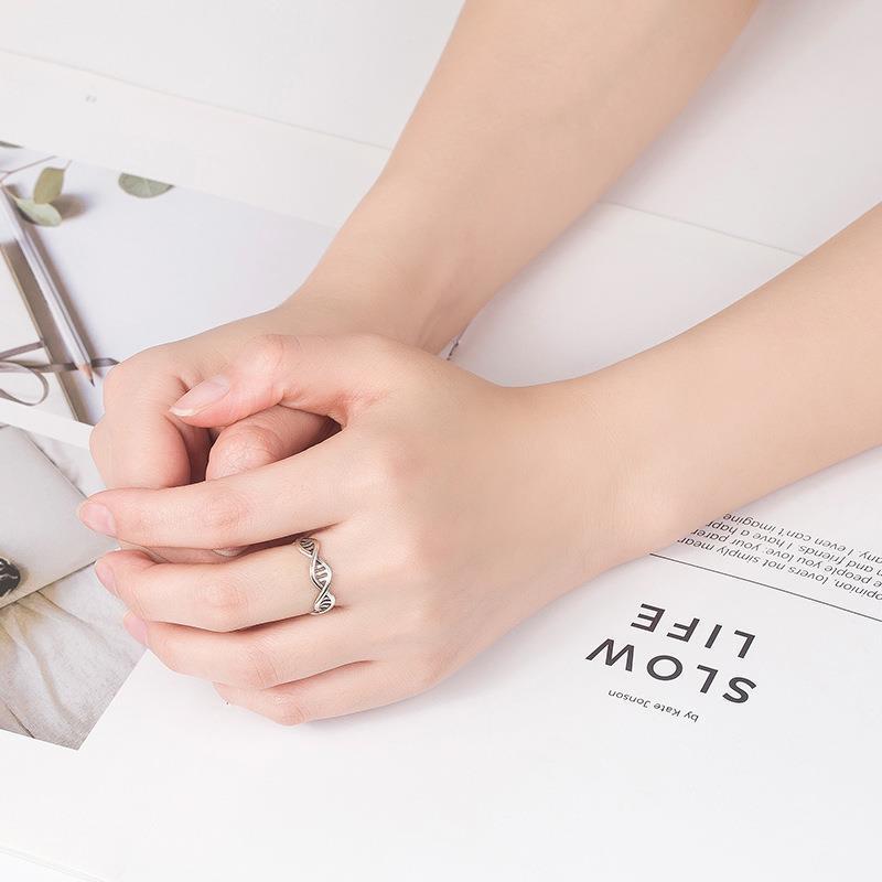 Punk Cool DNA Rings accessori per gioielli da sposa femminili regalo moda regolabile anelli aperti per le donne