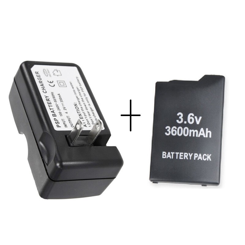 3.6V 3600 Mah Batterij + Lader Us/Eu Plug Voor PSP1000 Li-Ion Lithium Oplaadbare Batterijen Voor Sony PSP1000 Console Gamepad