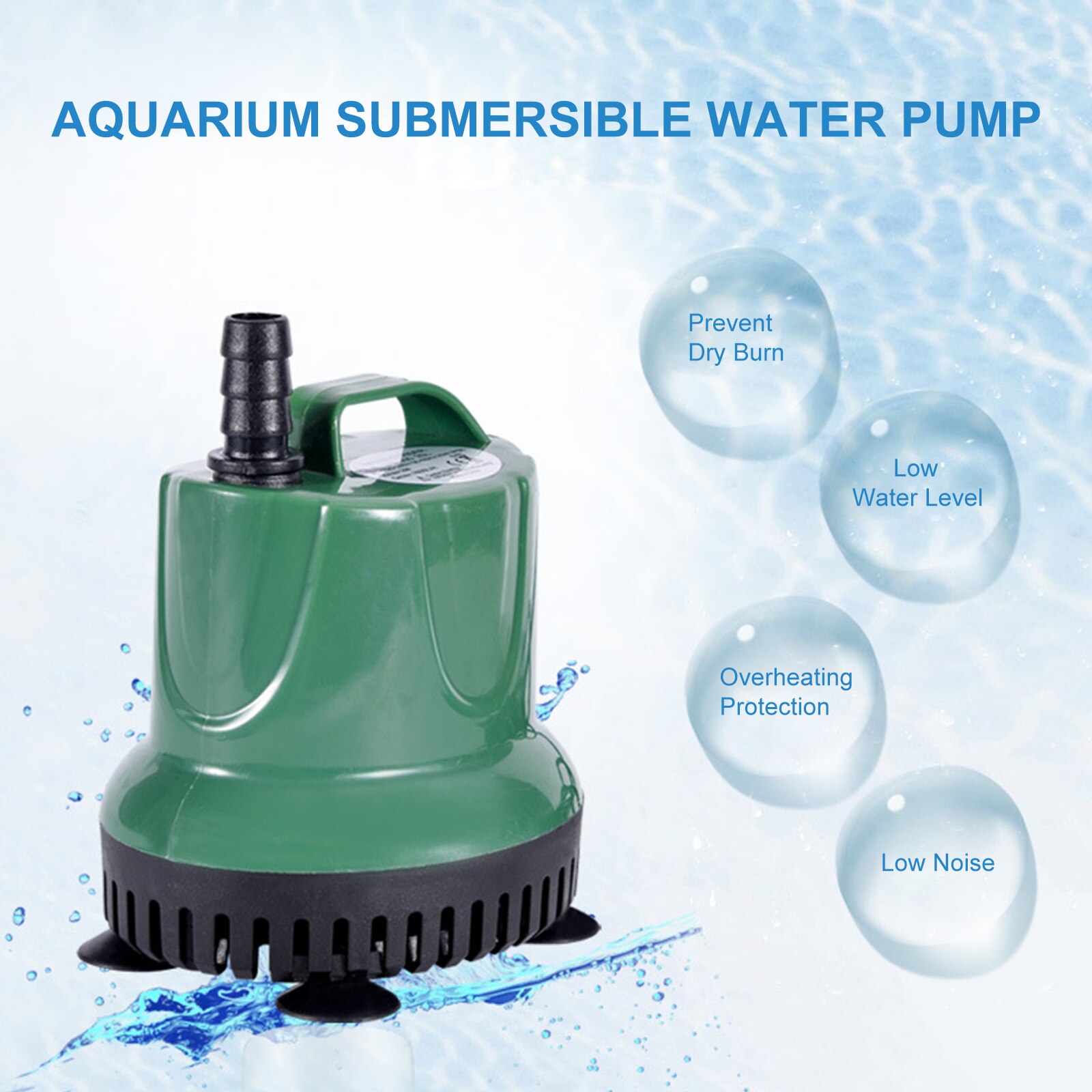10W 460L/H Submersible Water Pump Mini Fountain Pump Ultra Quiet Waterproof Water Pump for Aquarium Fish Tank Pond Water