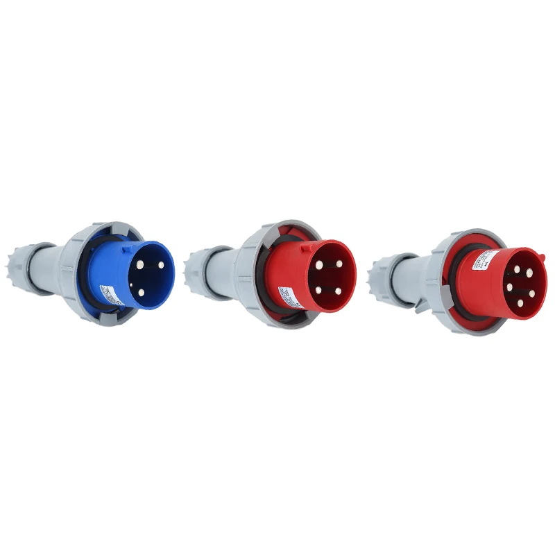 Industrial Plug Socket 63A 125A Waterproof Male Female Electrical Connector 3P 4P 5Pin Wall Mounted Socket Panel Mounted Couple