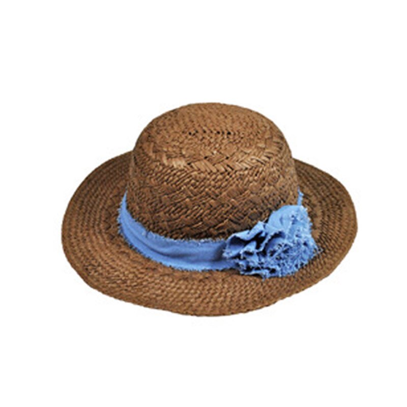 Dames Strooien Hoed Brede Rand Doek Wrap Zon Strand Schild Cap voor Zomer NGD88
