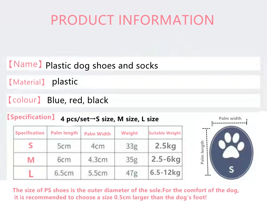 4pcs/Set Waterproof Non-slip Pet Dog Shoes Cotton Rubber Dog Rain Snow Boot Sock for Puppy Large Small Cats Dogs Pet Accessories