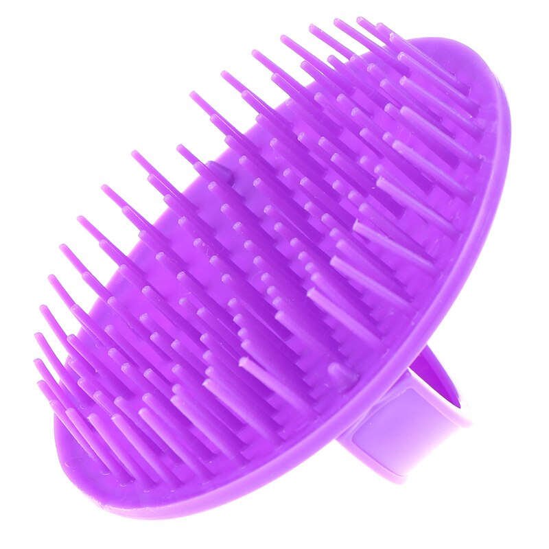Peigne rond en plastique pour massage des cheveux, 1 pièce, shampoing, douche, corps, barbe, brosse, outils de coiffure: Violet
