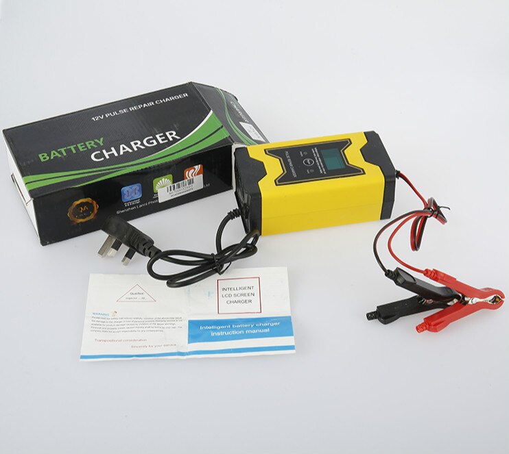 Car Battery Charger 12V 6A Full Automatic Pulse Repair Chargers Intelligent Fast Power Lead Acid UK Plug LCD Display