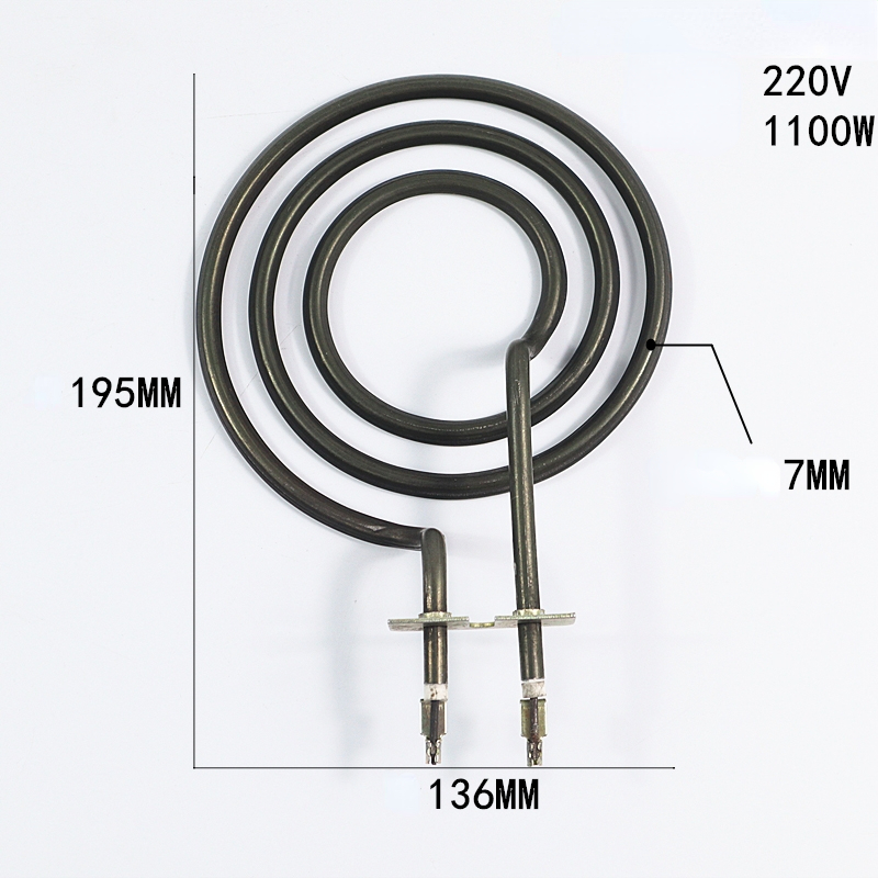 Élément chauffant de remplacement pour table de cuisson, poêle, four, rôtissoire, friteuse à air, Eva de surface, chauffage tubulaire électrique, 1000W-1800W: tan