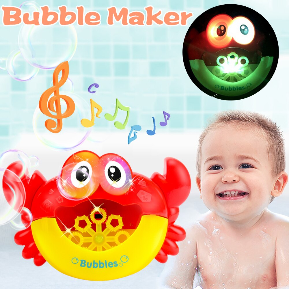 Bubble Machine Krabben Met Muziek En Licht Kinderen Bad Speelgoed Bad Zeep Automatische Bubble Maker Baby Badkamer Speelgoed Voor Kinderen