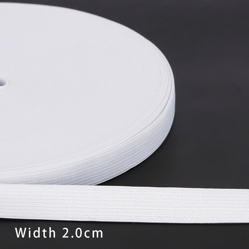1 Cm/1.2 Cm/1.5 Cm/2 Cm/2.5 Cm Nylon Tape Making Diy Craft naaien Rugzak Strapping Schort Bunting Riem Riem Knapzak: 2cm  White