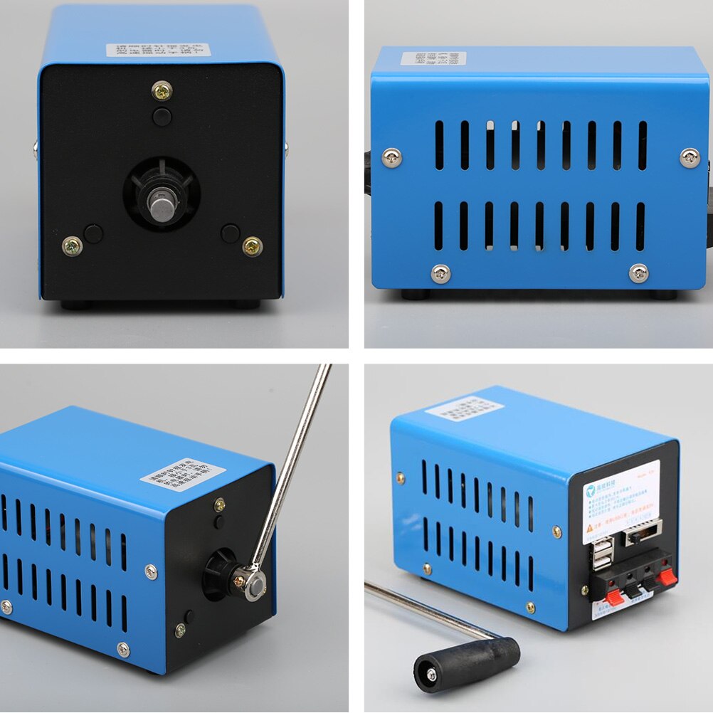 Nødsituation håndsving dynamotor høj effekt oplader bærbar usb opladning håndsving generator udendørs camping overlevelse power bank