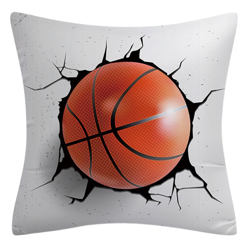 Sport Rugby Football basket-ball jeter taie d'oreiller 3D impression numérique pêche velours décoratif carré housse de coussin 425C