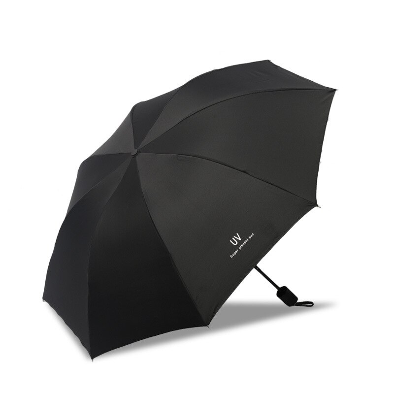 Automatic Folding Umbrella Girl UV Folding Umbrella Sun Rain Sunshade Unisex Black Glue Waterproof Portable Travel UMBRELLAS
