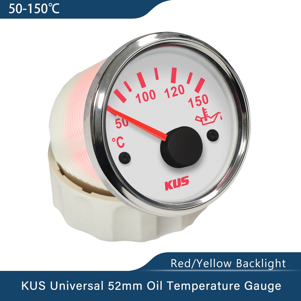 Kus 52Mm Olie Temperatuur Meters Brandstof Temp Meter 12V/24V Geschikt Voor Auto Boot