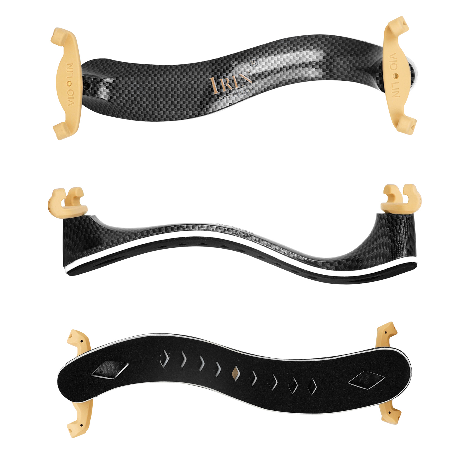 IRIN Violin Shoulder Rest Fiddle Shoulder Pad Chinrest Adjustable 3/4 4/4 Violin Shoulder Padded Rest Violin Accessories Parts: Orange