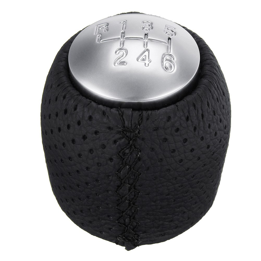 6 Gear Shift Knob Leather + Hood for Alfa Romeo 159 (05-11) Brera Spider M8617: Black