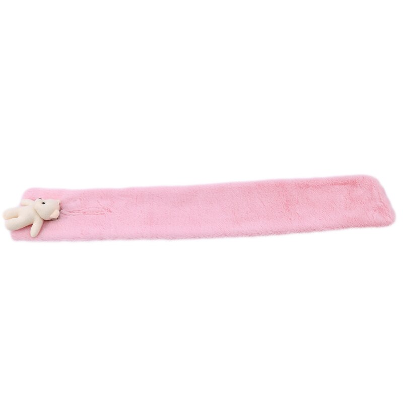Écharpe en peluche pour enfants, automne et hiver, imitation poils de lapin, couleur pure, pour bébés garçons et filles, petit ours, chaud