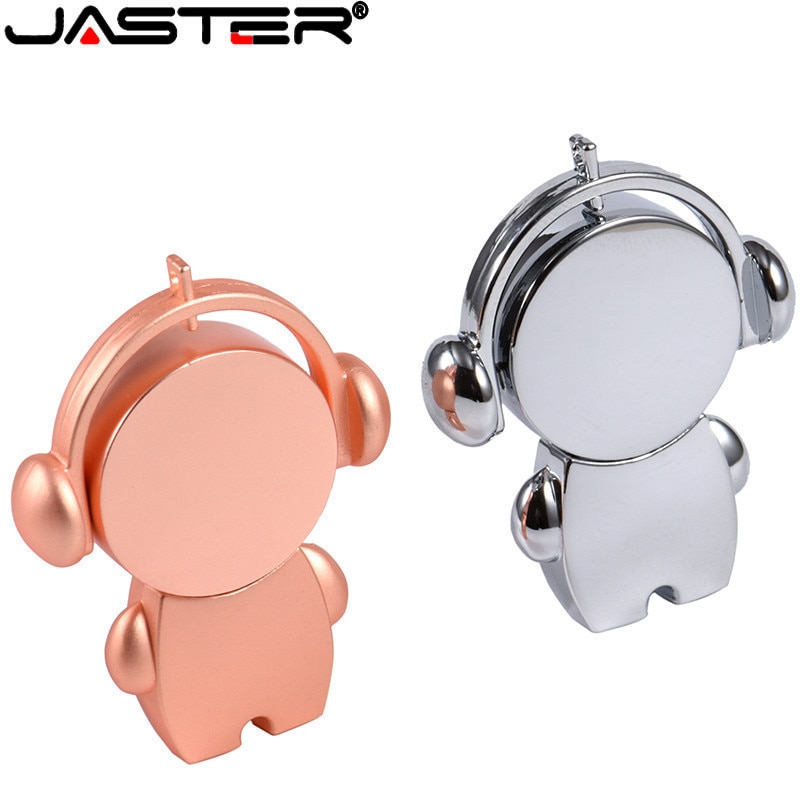 JASTER metal Music Small doll USB 2.0 4GB 8GB 16GB 32GB 64GB Pen Drive USB 2.0 Memory Stick metal Flash drive