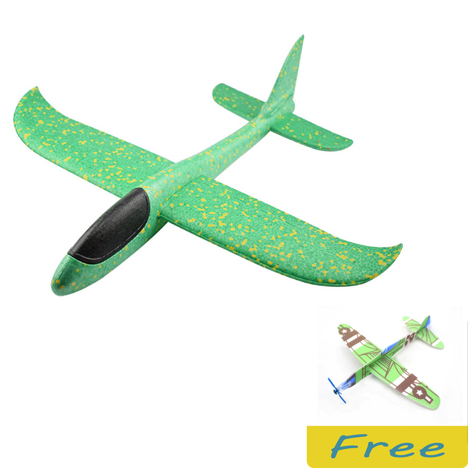 DIY Lanzamiento de mano aviones de ala voladora espuma modelo avión bolsa de rellenos de ala voladora juguetes de avión para niños