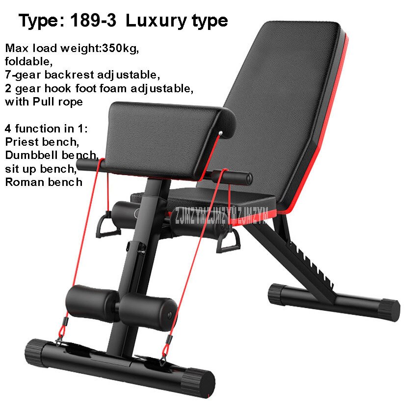 Multifunctional Foldable Dumbbell Bench 7 Gear Backrest Sit Up AB Abdominal Fitness Bench Weightlifting Training Equipment