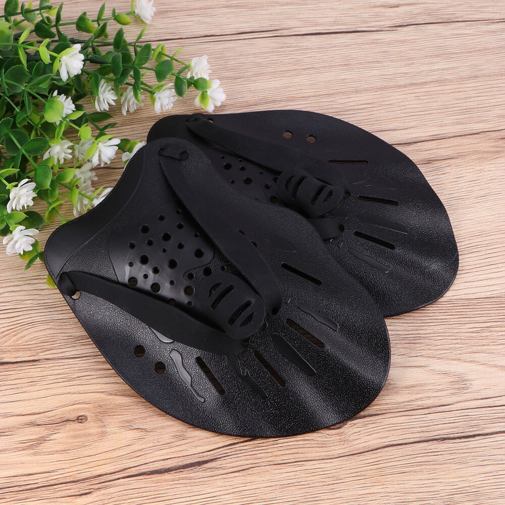1 paar Schwarz Schwimmen Handschuhe Schwimmhäuten Aquatische Fit Traning Handschuhe Paddel Tauchen Hand Web