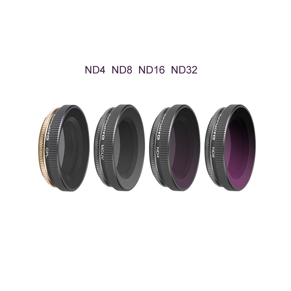 Osmo kit de filtros de lente de câmera, acessórios de ação, lente de câmera em formato de câmera ndpl cpl, filtro uv para dji osmo, acessório de câmera: ND4 ND8 ND16 ND32