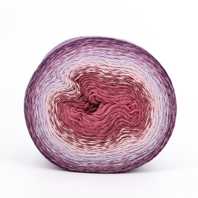 COOMAMUU Thin Rainbow Yarn 220G/ball Dyed Crochet Yarn Cotton Knitting Yarns Thread for DIY Cape Sweater: 112