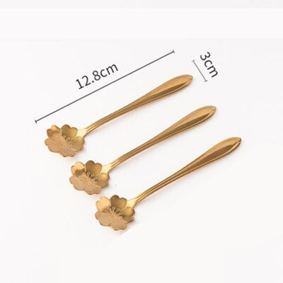 Kersenbloesems Gerechten Creativiteit Gouden Slag Decoratieve Saus Schotel Mini Keramische Kruiden Platen Home Decor Keukengerei: Spoon Set