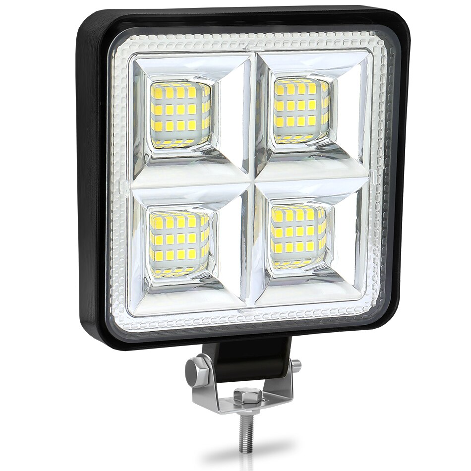Car External Light 144W LED Work Light Bar Square Flood beam 24V 12V For Off road Truck 4X4 4WD Car SUV ATV Trailer Tractor Boat: 1PCS 4X12LED