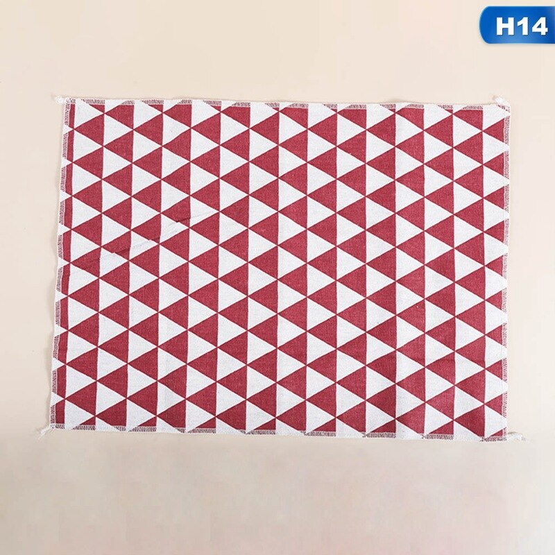 Small 30x40cm Plaid Table Mat Placemat Napkins Food Photography Nordic Photo Background Cloth Photography Shooting Props: 14