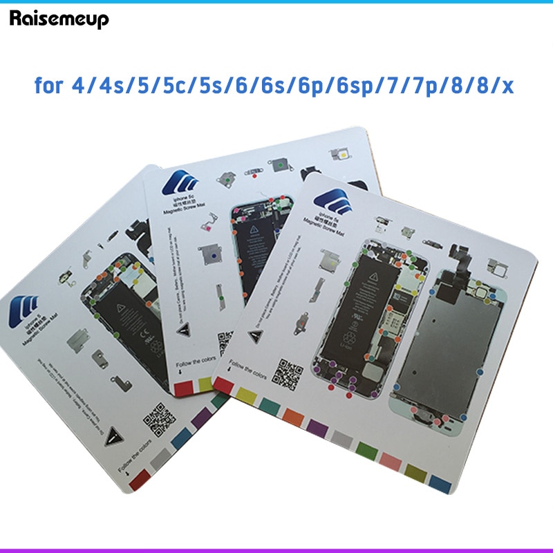 Alfombrilla de tornillo magnético para iphone 6, 6s, 7 plus, 7 p, 8, almohadilla de guía de trabajo, herramientas profesionales de reparación de placas, alfombrilla para iphone 7, 6s, 6 plus