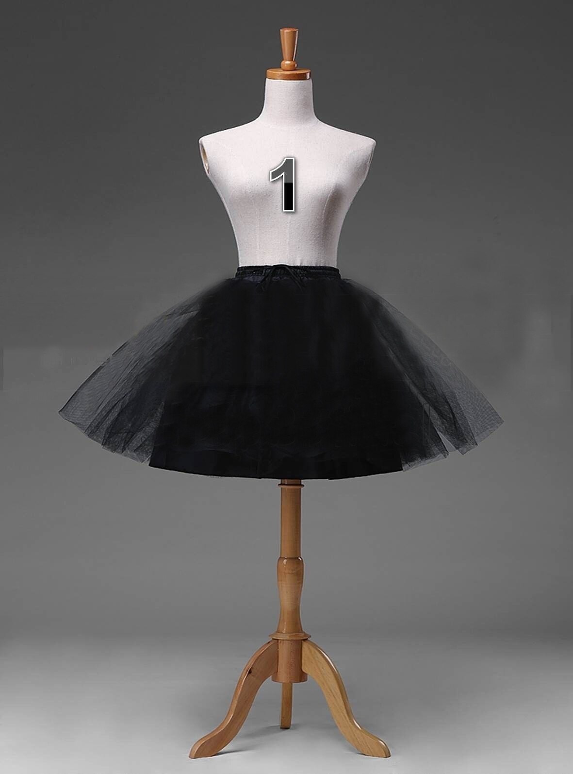 Schwarze Braut Petticoat Krinoline Unterrock Band/Hoopless/Meerjungfrau/Fishtail: 1