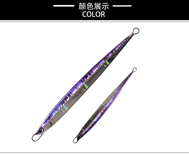 FUNADAIKO 80g isca Artificial plomo jig de la plantilla de Metal pesca plantilla señuelo de jigging lento plantilla lento señuelos jigging lento de la plantilla de metal de jig