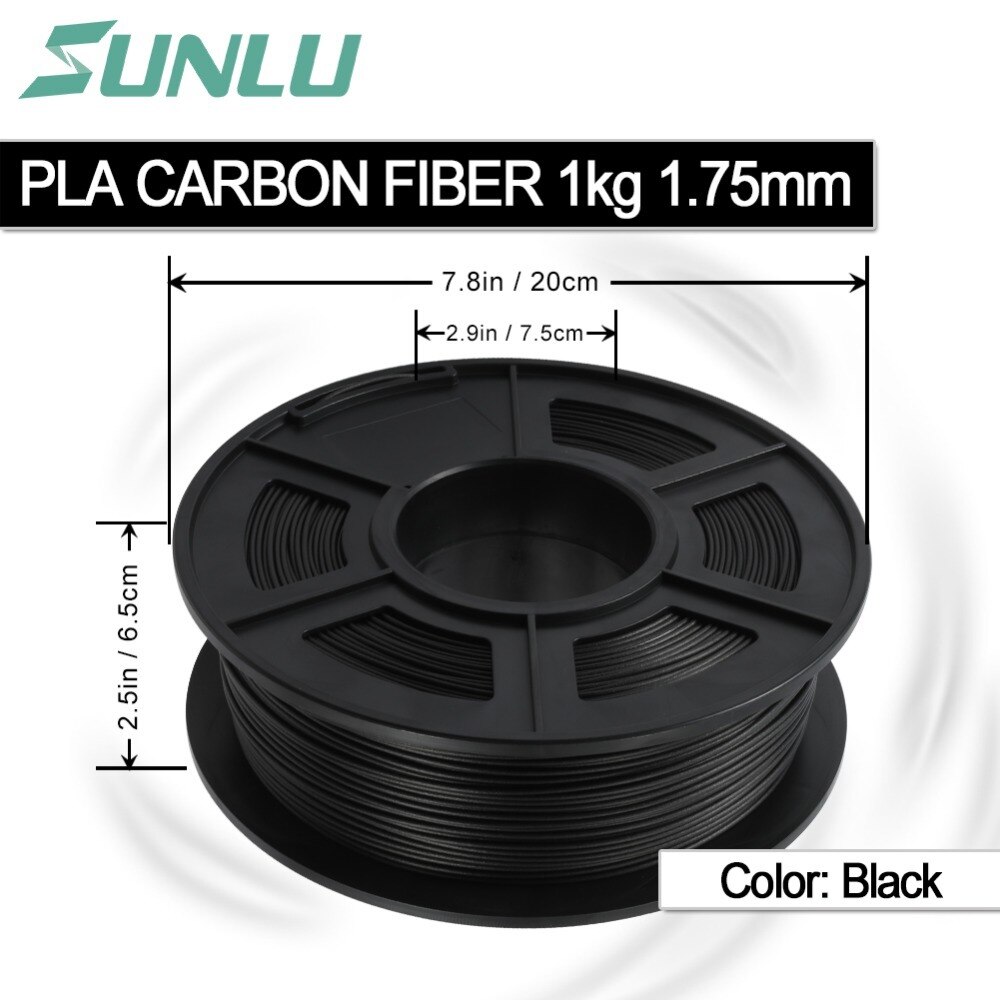 PLA Carbon fiber 1kg 2.2lbs Tolerance +-0.02MM 3D Printer Filament 1.75mm hard filament printing 100% no bubble Fast: Default Title