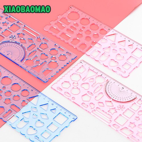 2pcs/lot Engineering drawing ruler Item Curve Template ruler office and school Painting measuring tools