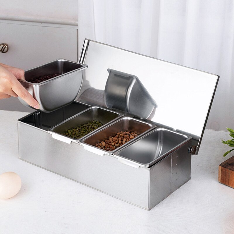 304 Rvs Hoogwaardige Kruiden Doos Hotel Kruiden Doos Met Deksel Opbergdoos Huishoudelijke Kruiden Tank Kruiden Doos