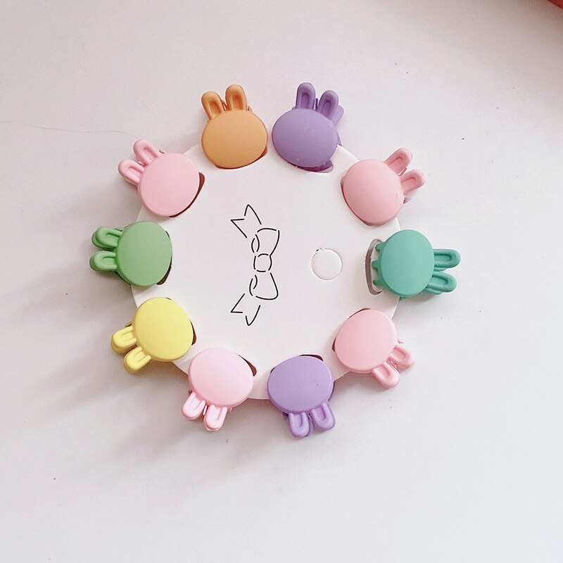10PCS/Set Girls Cartoon Colorful Flower Mini Hair Claws Kids Sweet Hairpins Children Hair Accessories Cute Hair Clip